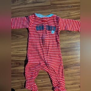 Carter's Red Striped Brother Footie